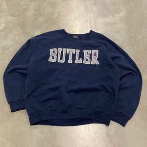 MV Sport Butler University Bulldogs Crewneck Sweatshirt Navy Blue Mens Large